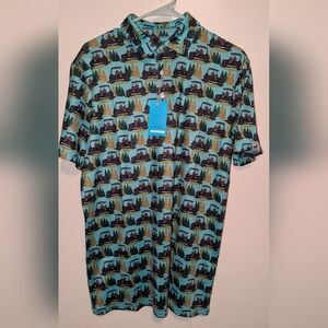 Proud Ninety 90 Golf Shirt Polo Pickball Men's Small NWT Moisture Wicking UPF 30